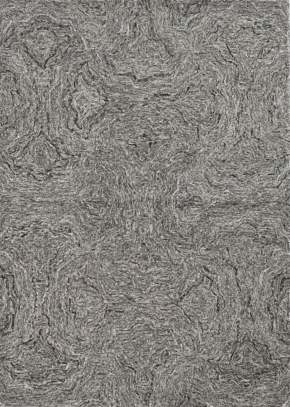 Killough Gray Wool Fabric Rugs Rooms to Go