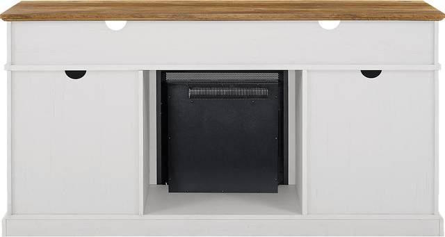Kilmersdon Barnwood 60 in. Console, With Electric Fireplace - Thumbnail - Image 3