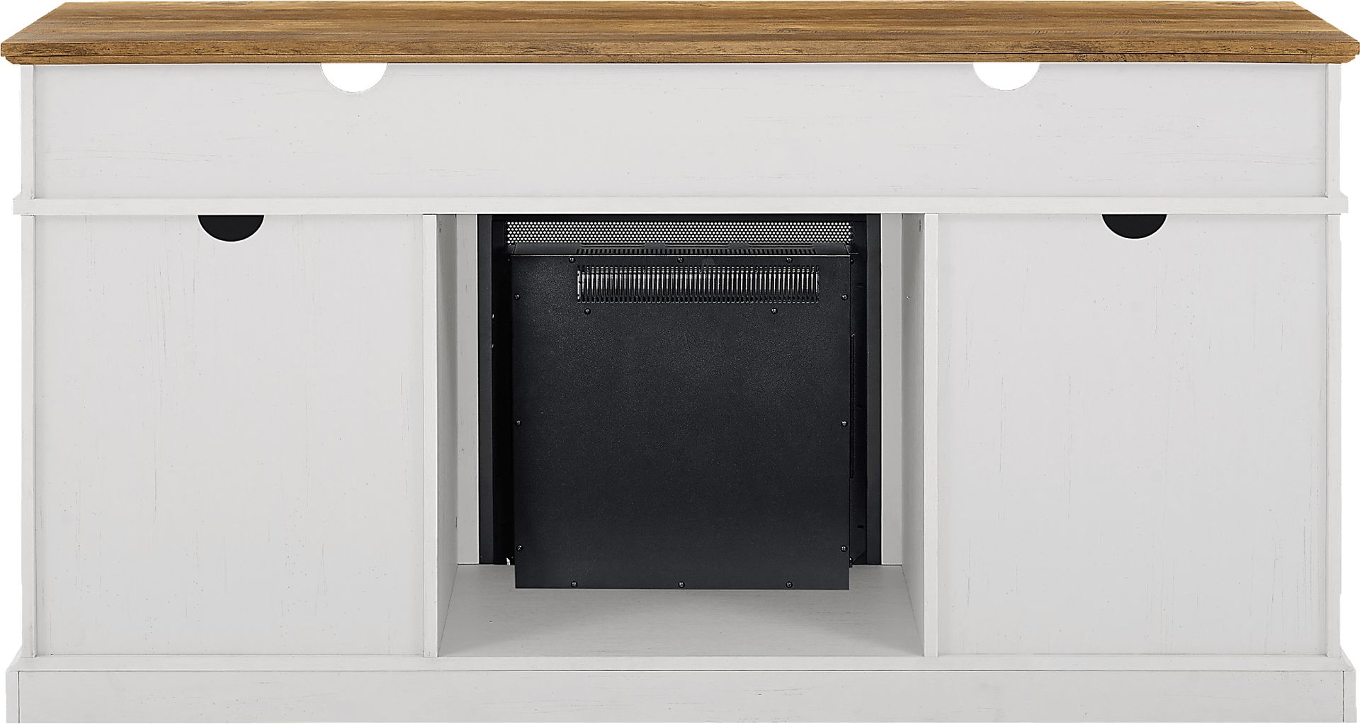 Kilmersdon Barnwood 60 in. Console, With Electric Fireplace - Image 3