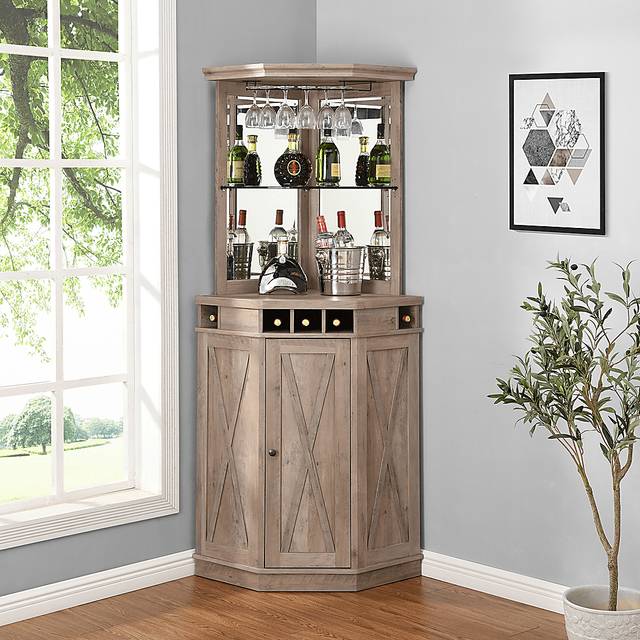Kilso Gray Bar Cabinet - Thumbnail - Image 5