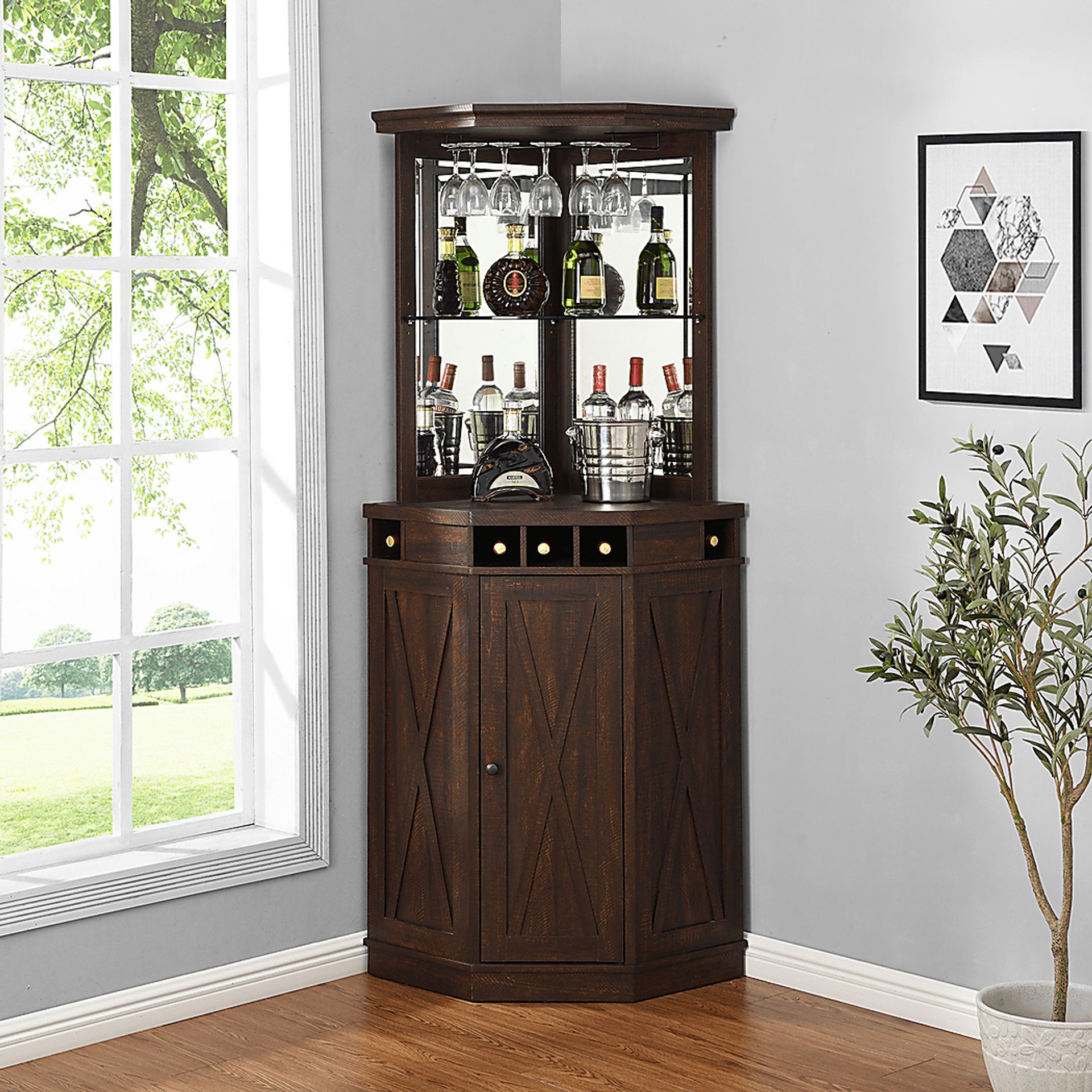 Kilso Mahogany Bar Cabinet - Image 6