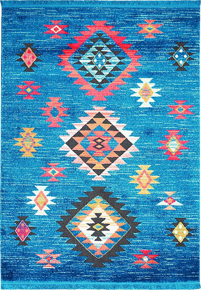 Kids Kima Blue 5'3 x 7'6 Rug - Thumbnail - Image 1