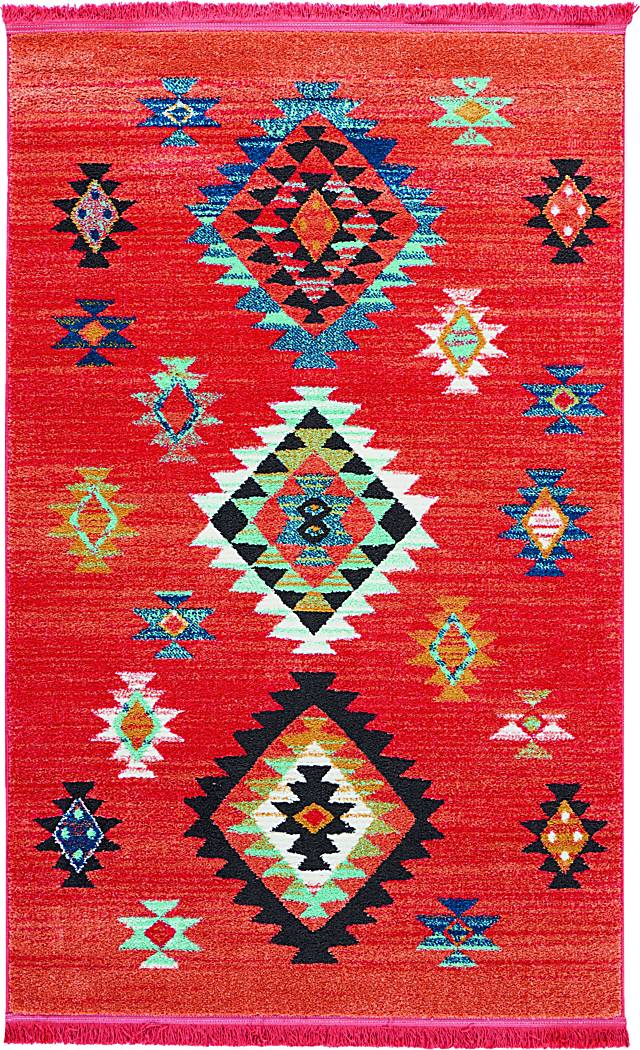 Kids Kima Persimmon 3'11 x 6'2 Rug - Thumbnail - Image 1
