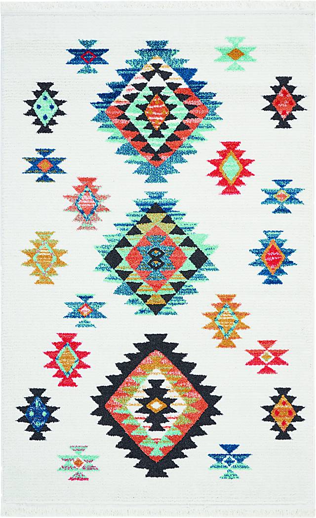 Kids Kima White 3'11 x 6'2 Rug - Thumbnail - Image 1