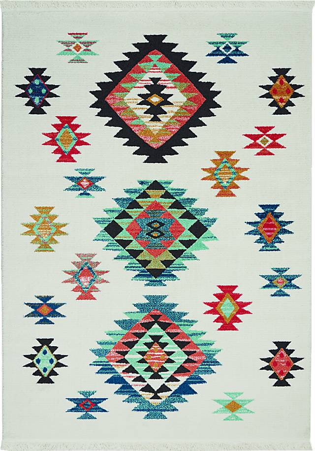 Kids Kima White 5'3 x 7'6 Rug - Thumbnail - Image 1