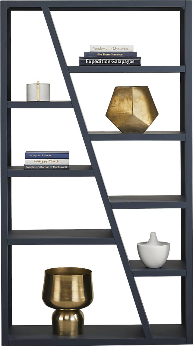 Kimball Junction Dark Blue 40" Room Divider Bookcase - Thumbnail - Image 2