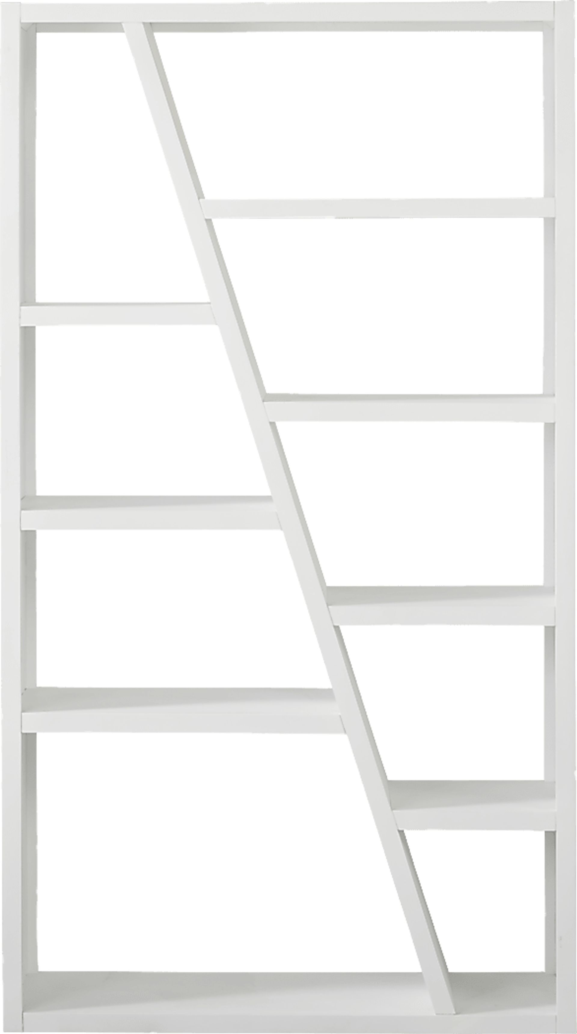 Kimball Junction White 40" Room Divider Bookcase - Image 1