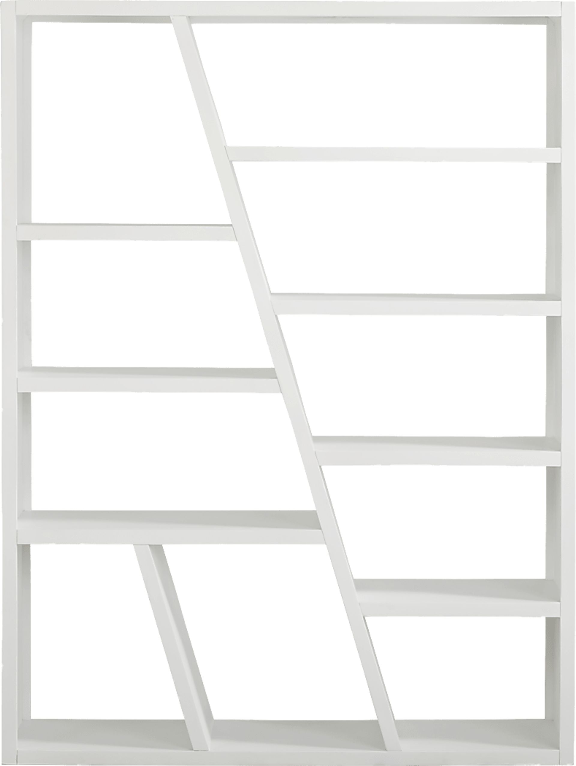 Kimball Junction White 54" Room Divider Bookcase - Image 1