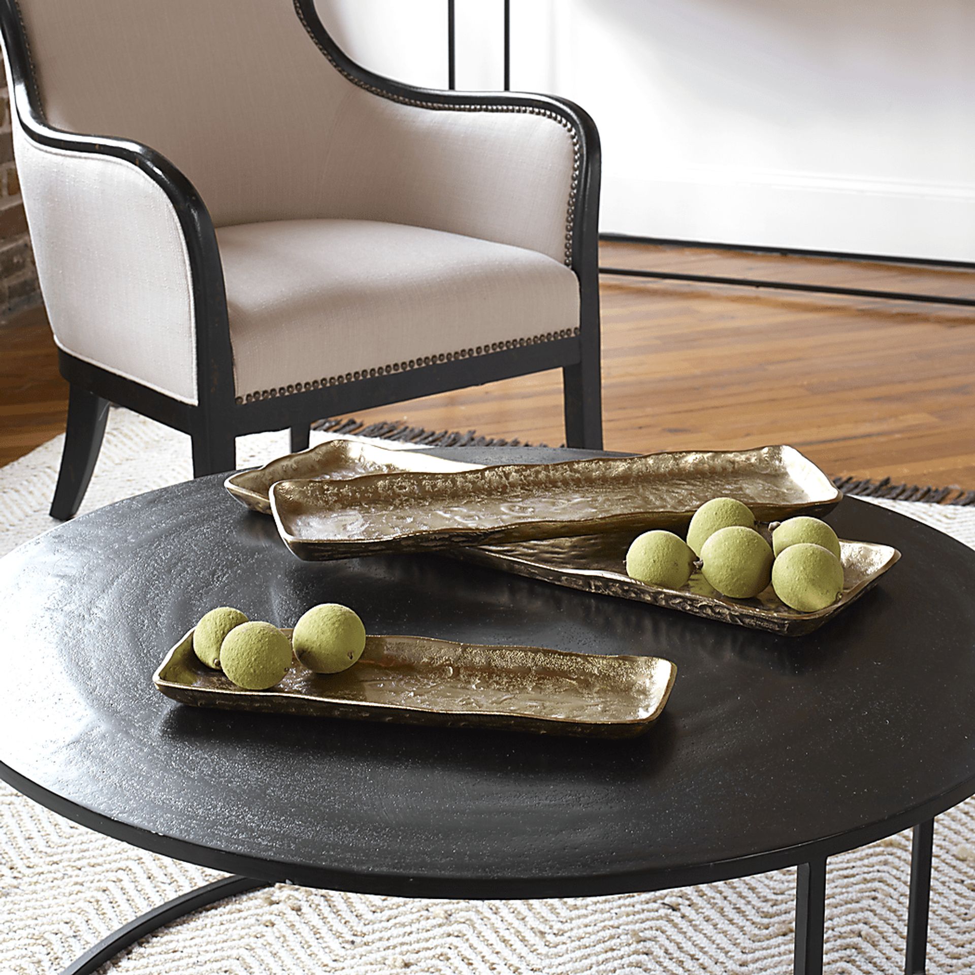 Kimberlin Gold Tray, Set of 3 - Image 2