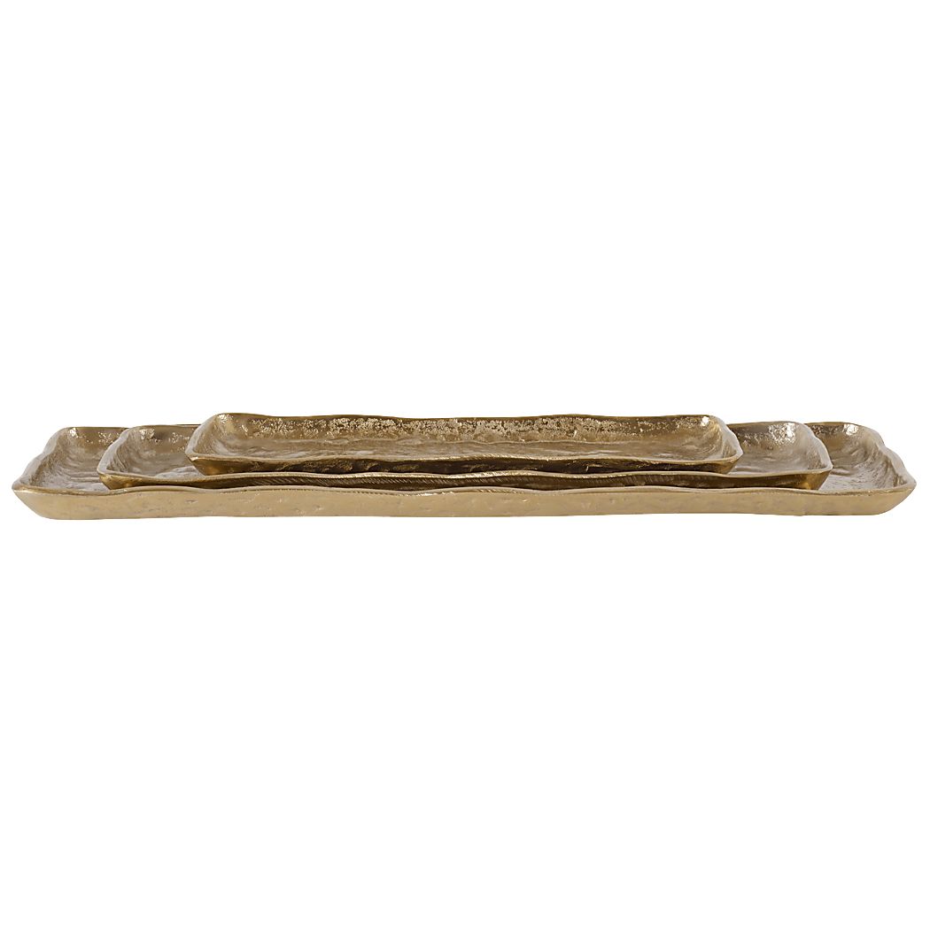 Kimberlin Gold Tray, Set of 3