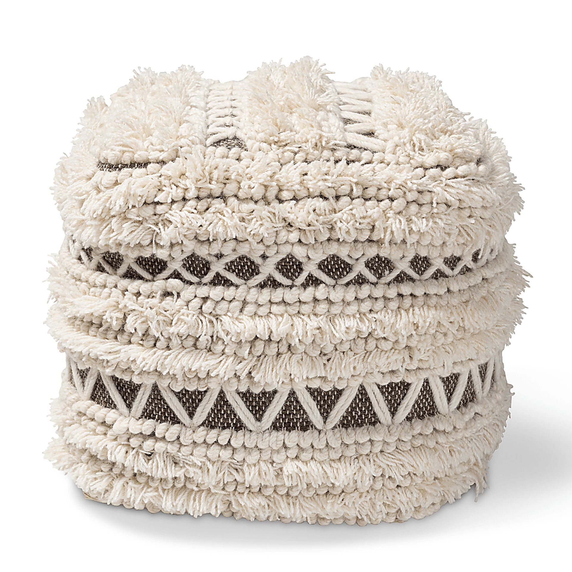 Kimble Drive Beige Pouf - Image 2