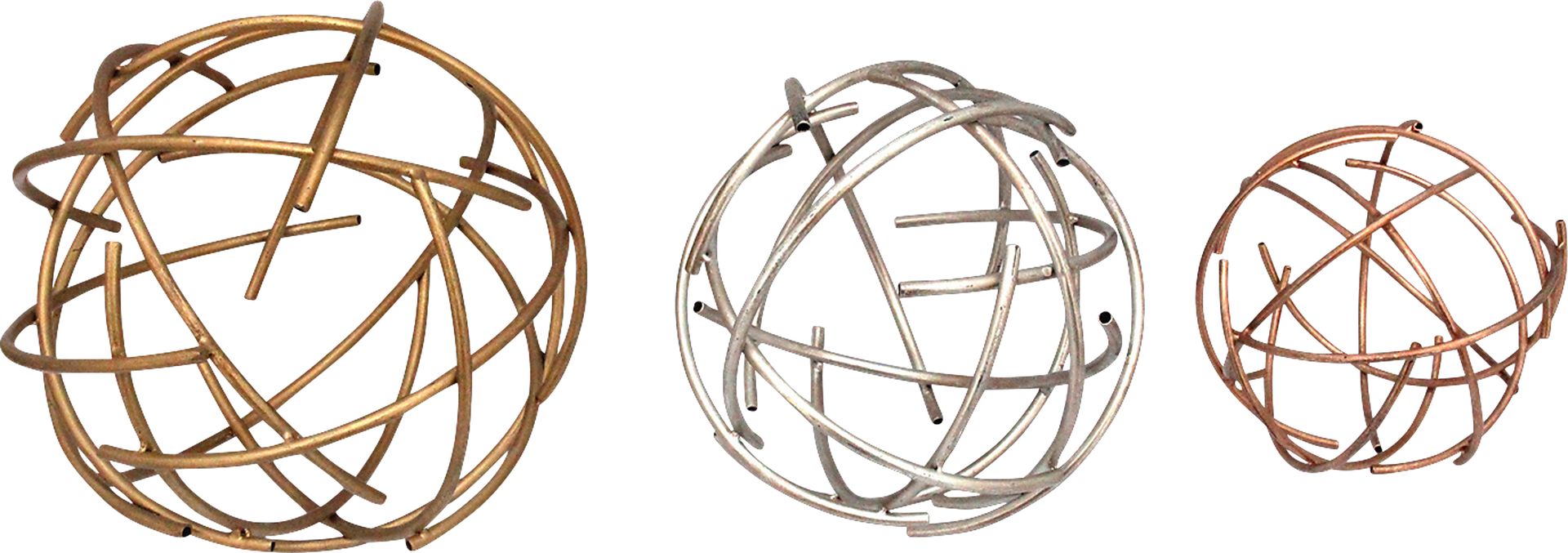 Kimbolton Gold Spheres Set of 3 - Image 1