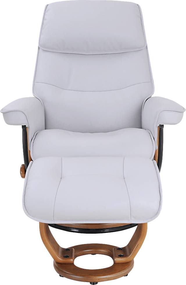 Kimi Way Gray Recliner and Ottoman - Thumbnail - Image 2