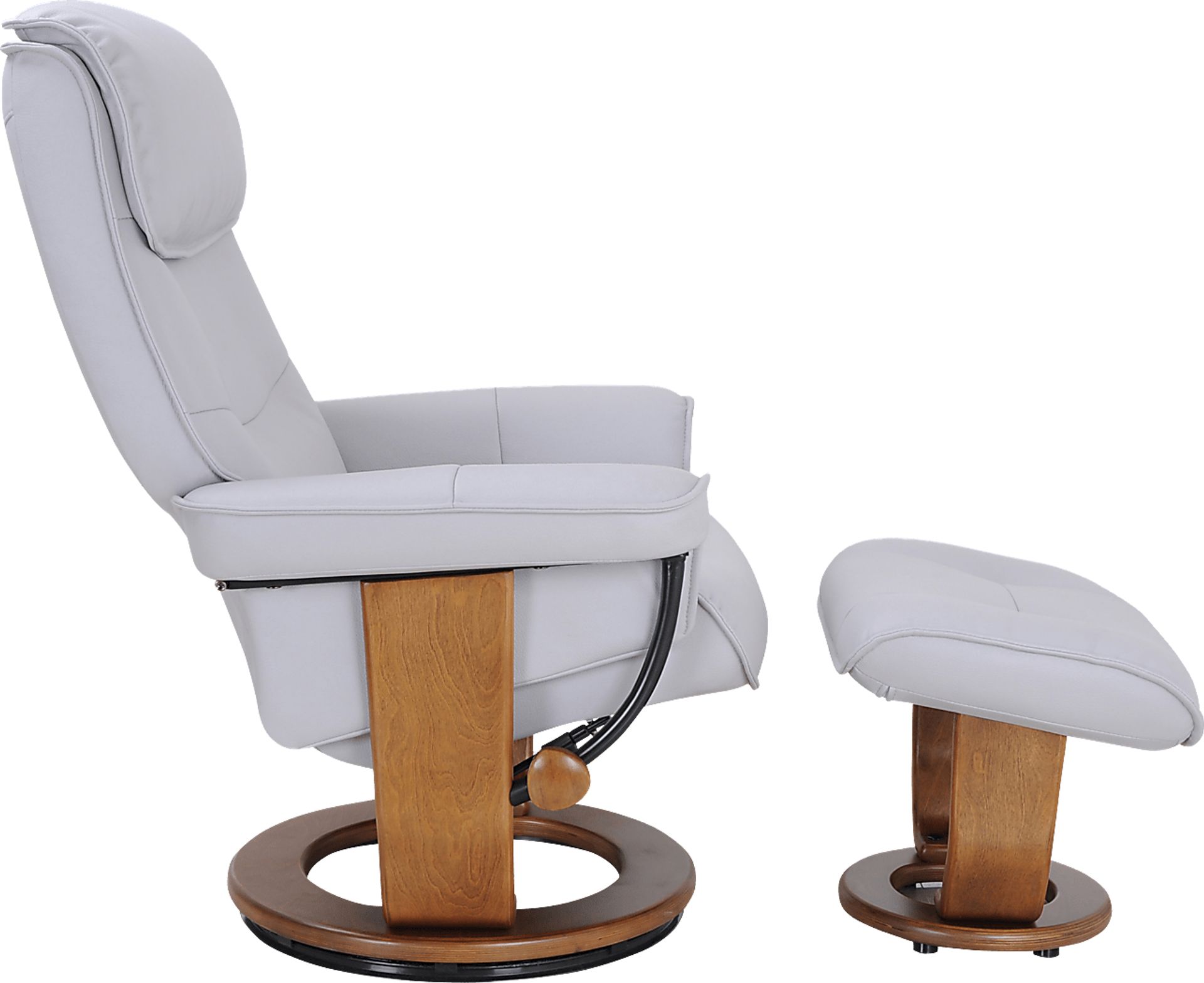Kimi Way Gray Recliner and Ottoman - Image 3