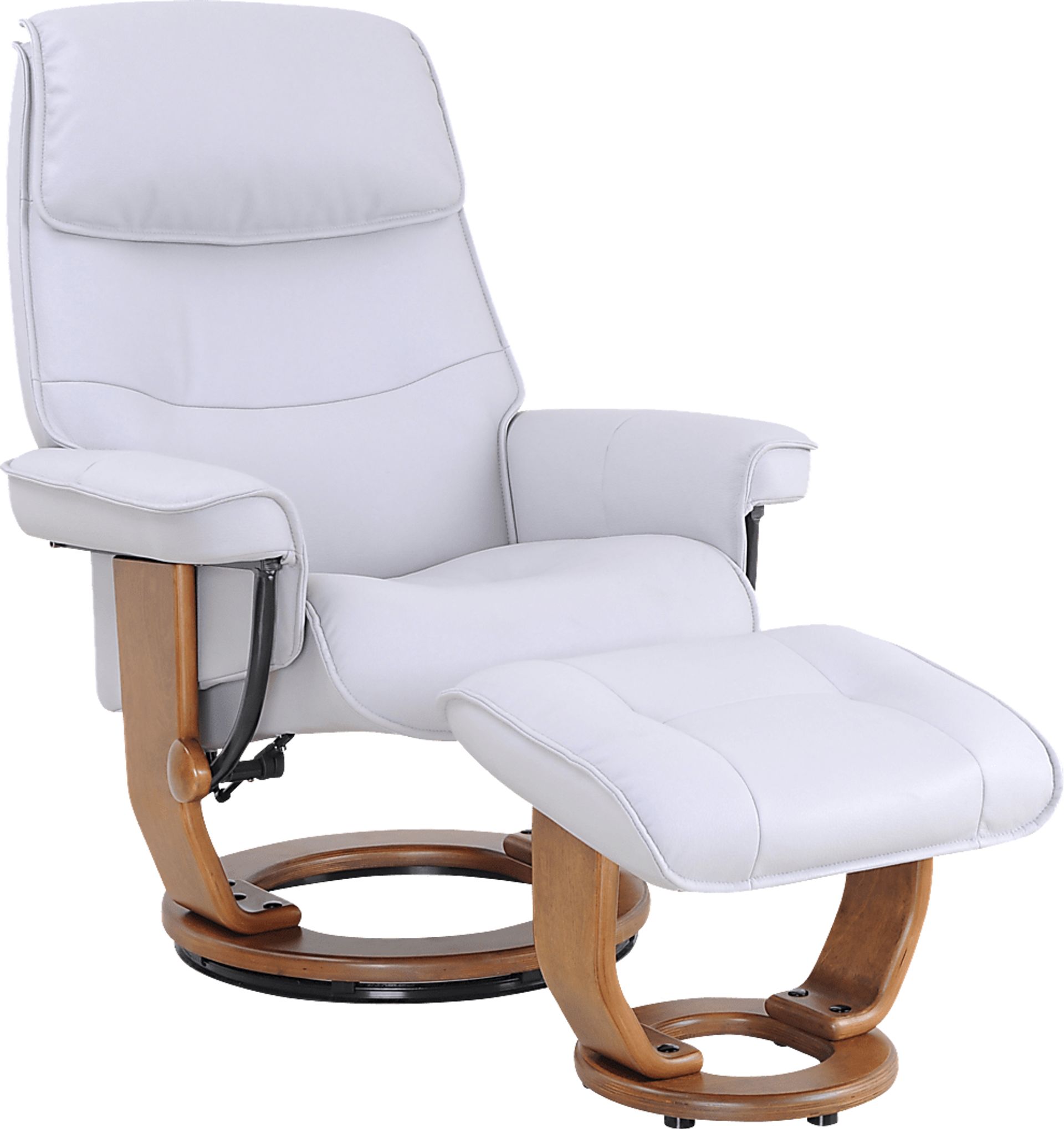 Kimi Way Gray Recliner and Ottoman - Image 1