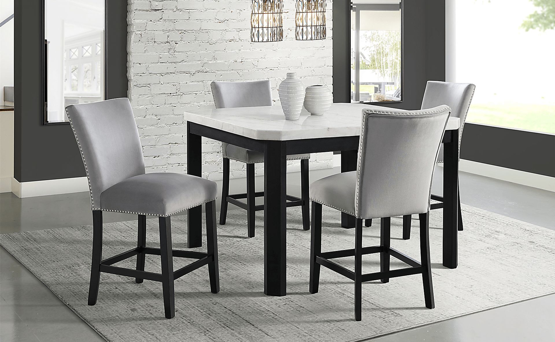 Kimlie Gray Counter Height Chair Set - Image 2