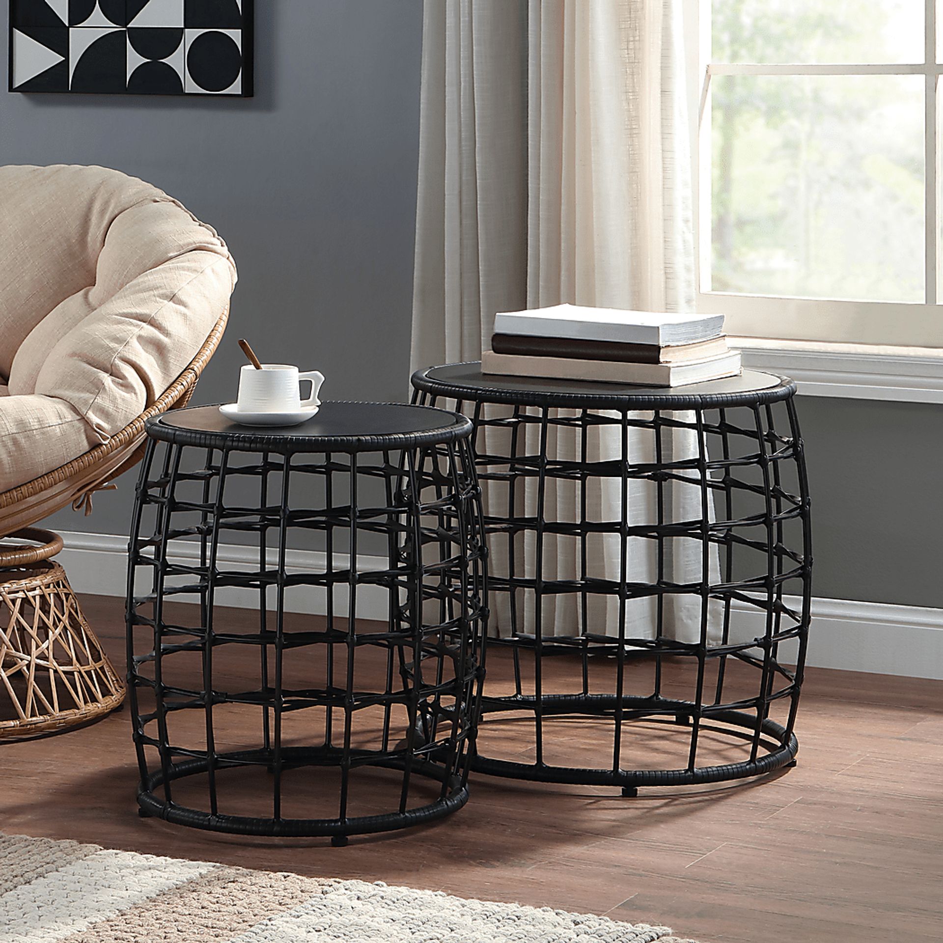 Kimlly Black Nesting Table - Image 2
