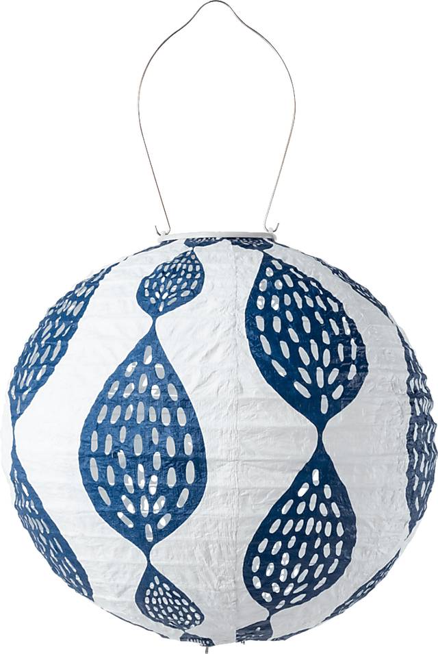 Kimmer Trail Outdoor Blue Solar Lantern - Thumbnail - Image 1