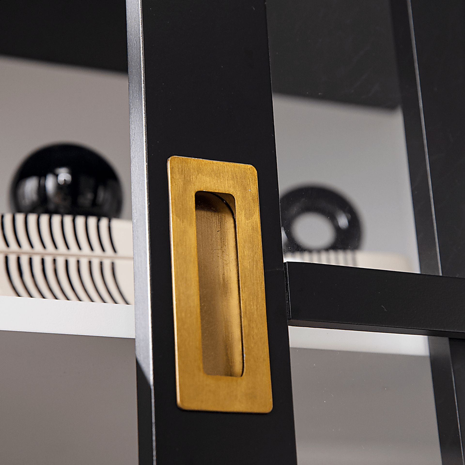 Kimmeridge Black Curio Cabinet - Image 3