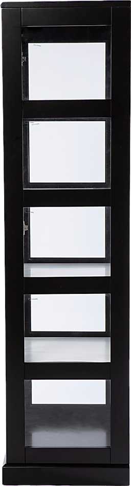 Kimmeridge Black Tall Curio Cabinet - Thumbnail - Image 2