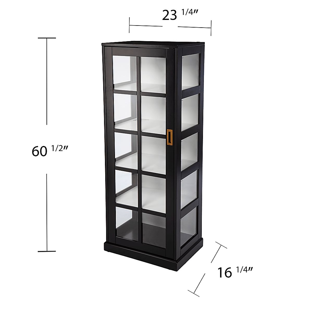 Kimmeridge Black Tall Curio Rooms To Go