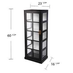 Kimmeridge Black Tall Curio Cabinet - Thumbnail - Image 7