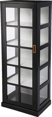 Kimmeridge Black Tall Curio Cabinet