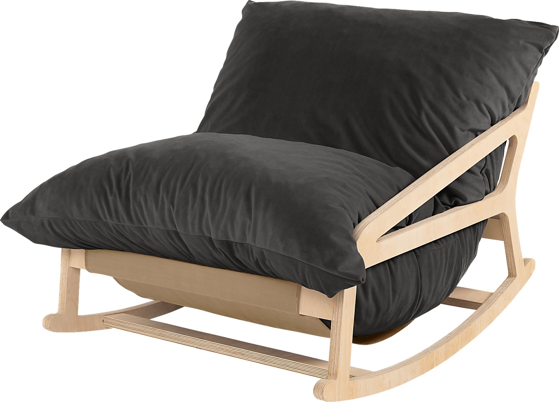 Kimna I Black Bean Bag Rocking Chair - Image 1