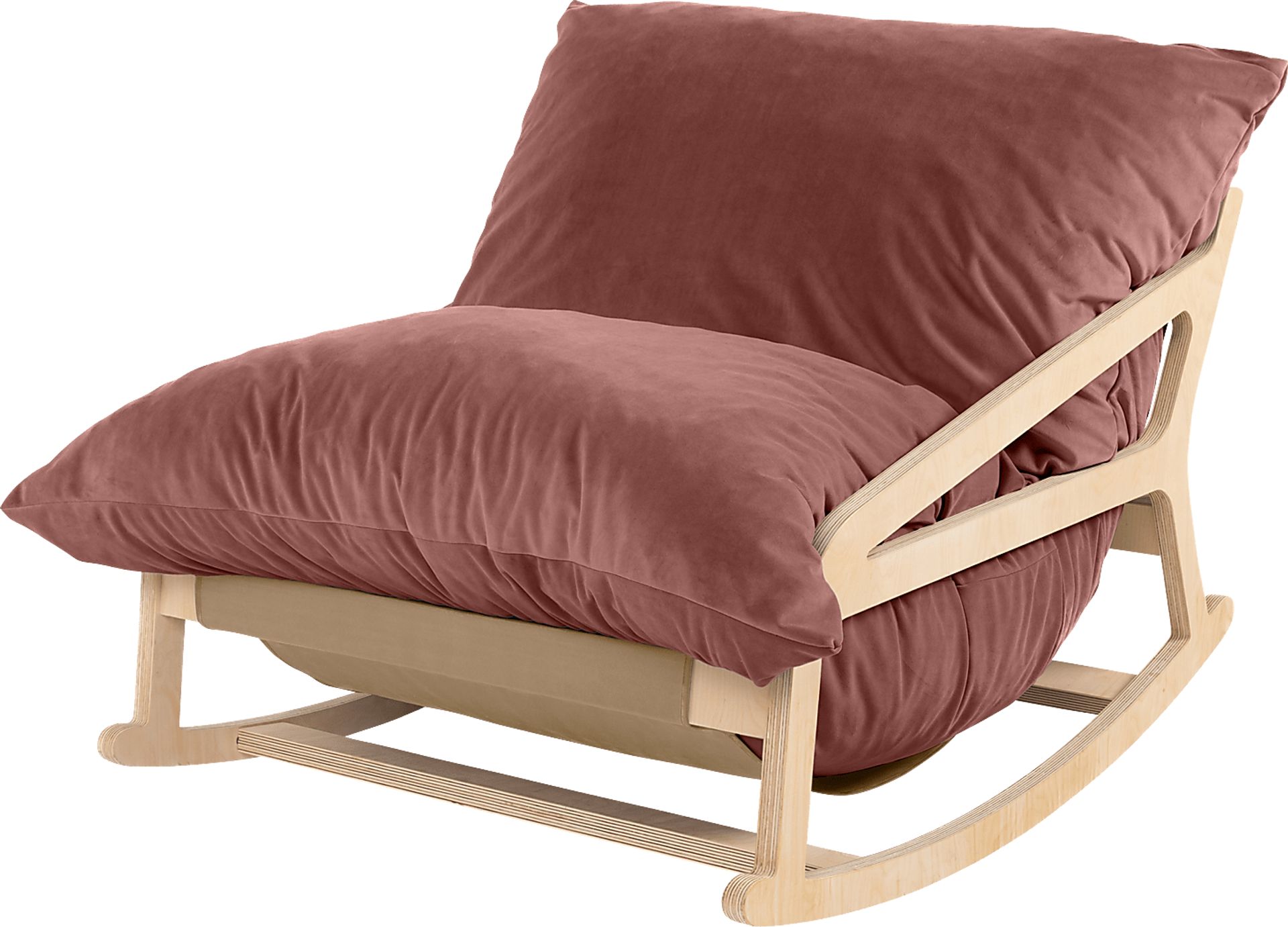 Kimna I Mauve Bean Bag Rocking Chair - Image 1