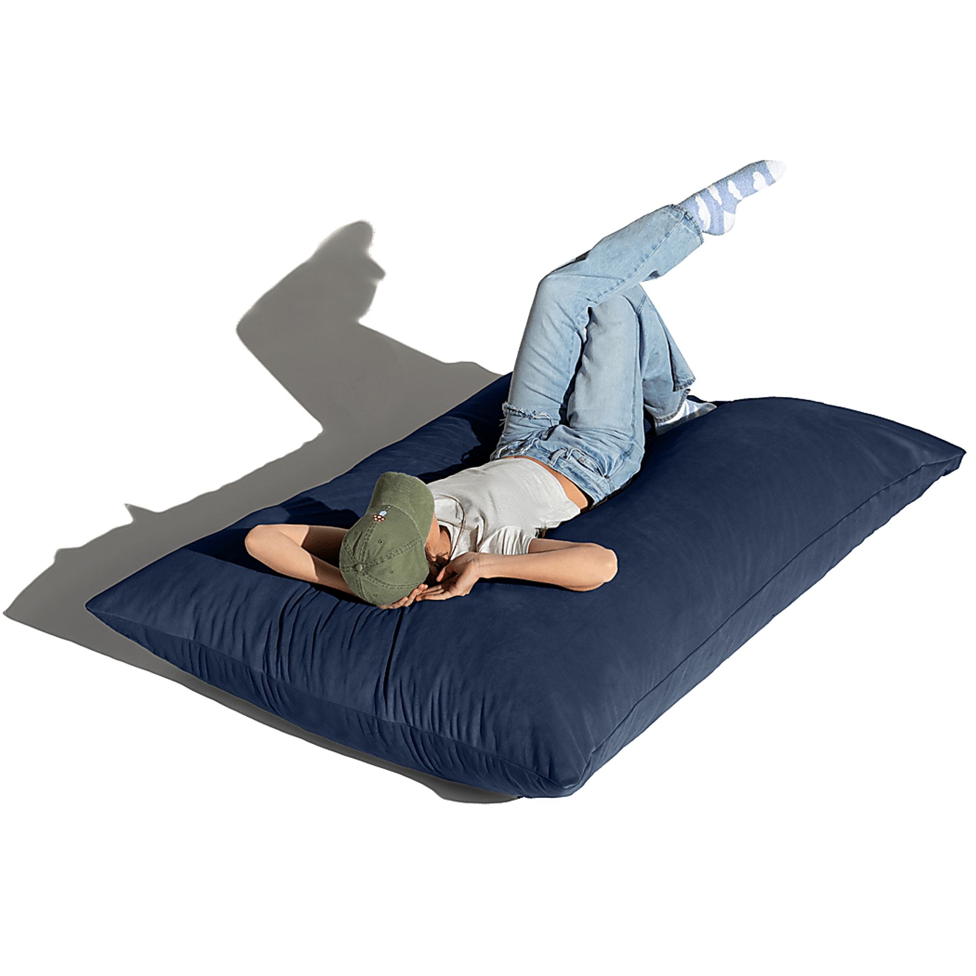 Kimna I Navy Bean Bag Rocking Chair - Image 2