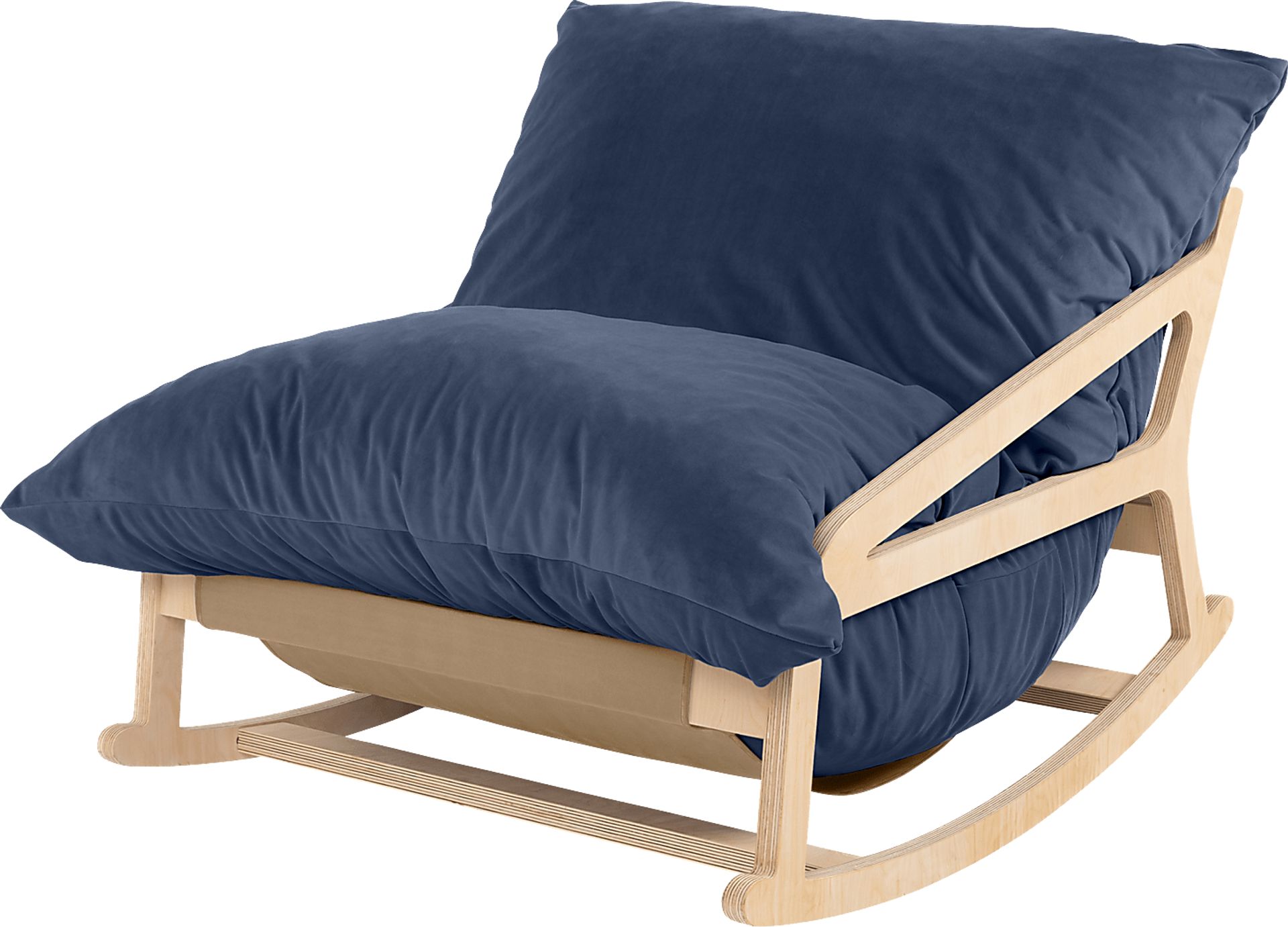 Kimna I Navy Bean Bag Rocking Chair - Image 1