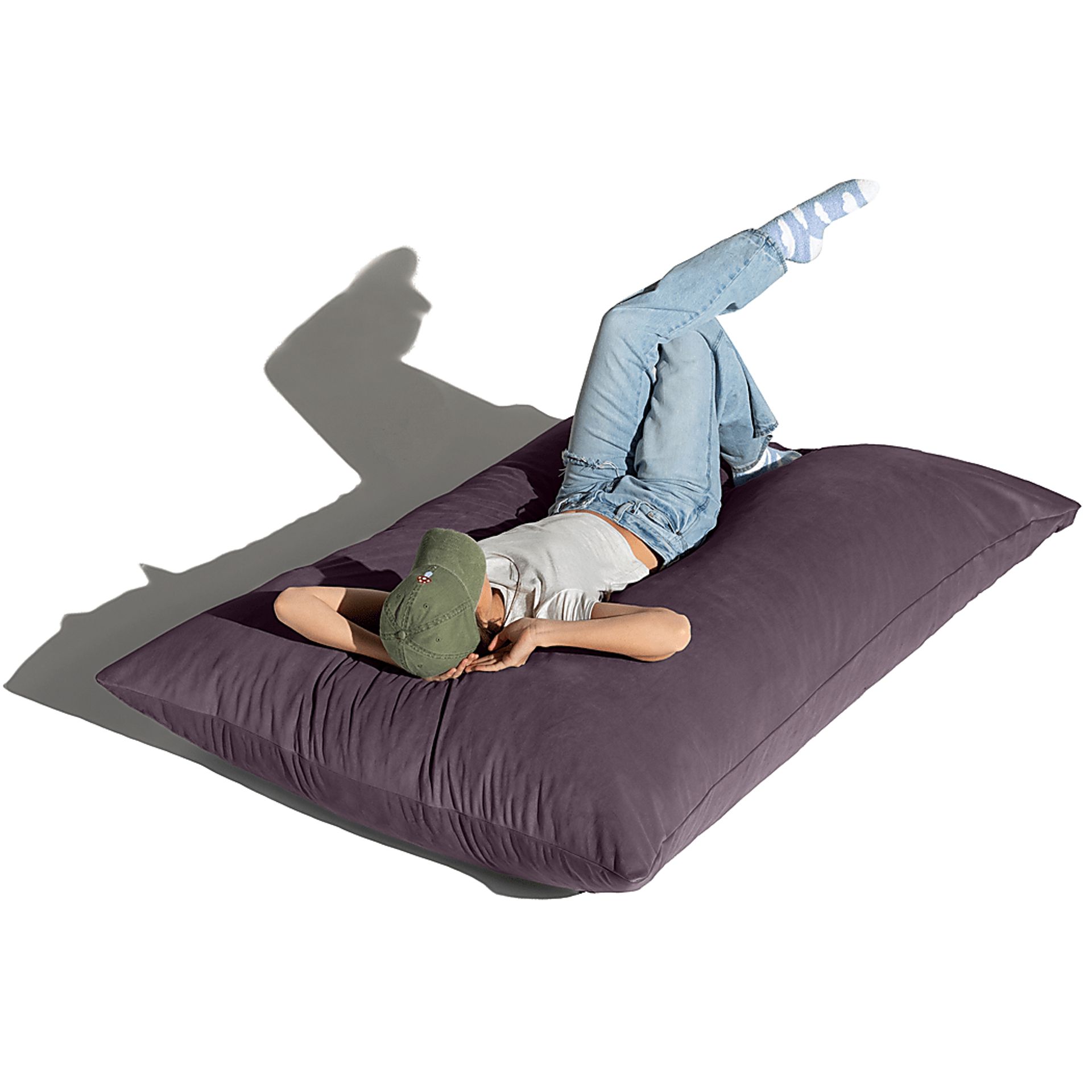 Kimna I Purple Bean Bag Rocking Chair - Image 3