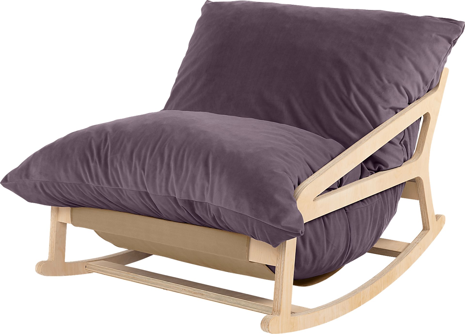 Kimna I Purple Bean Bag Rocking Chair - Image 1