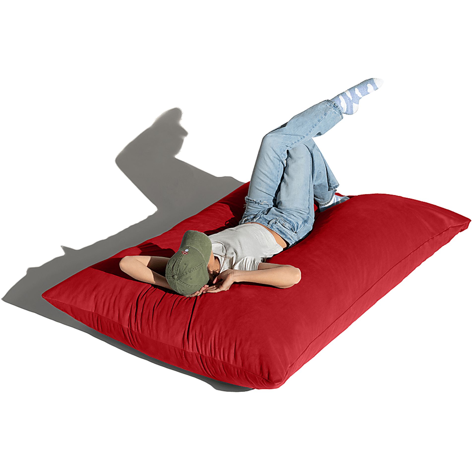 Kimna I Red Bean Bag Rocking Chair - Image 3