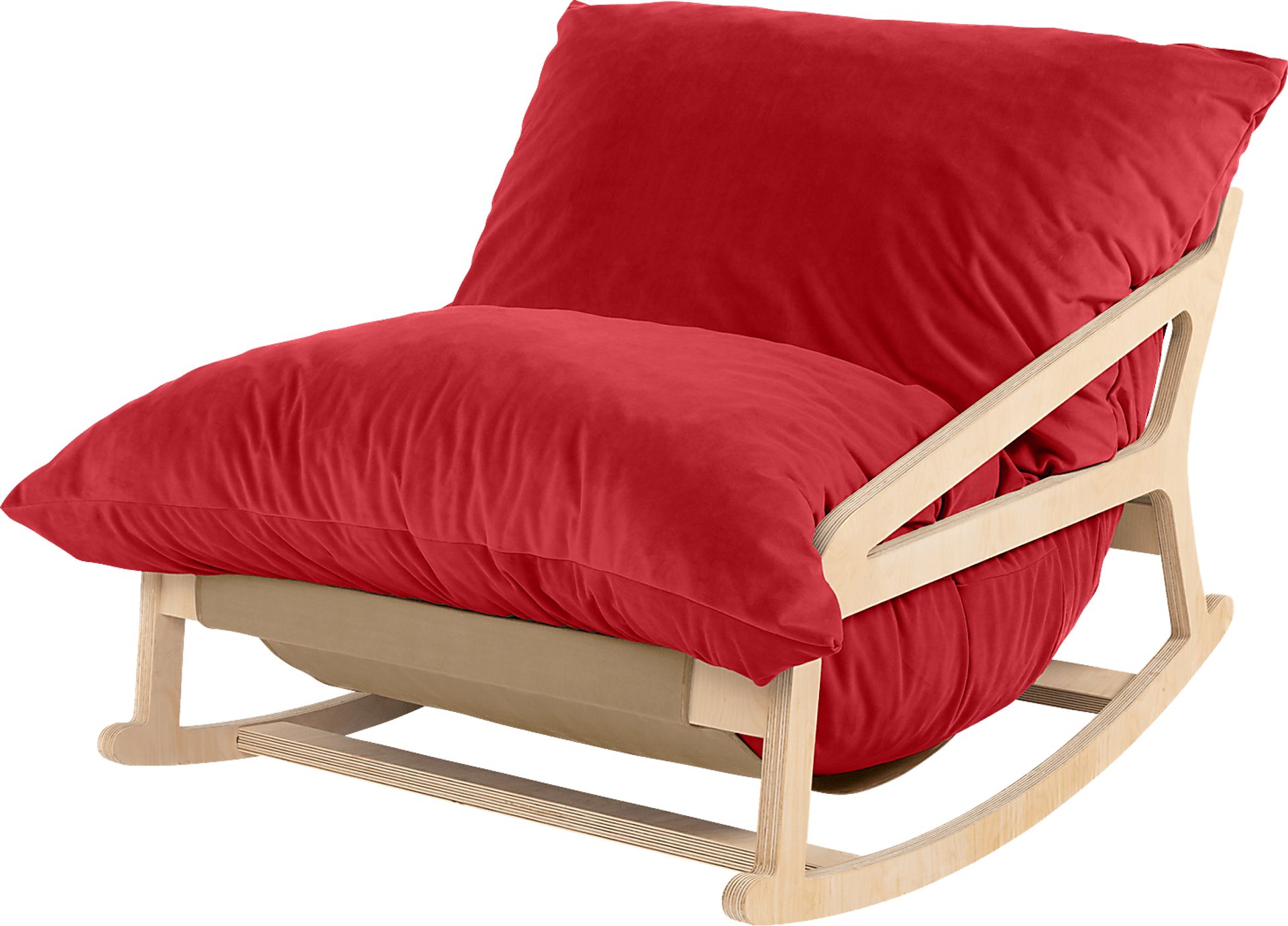 Kimna I Red Bean Bag Rocking Chair - Image 1
