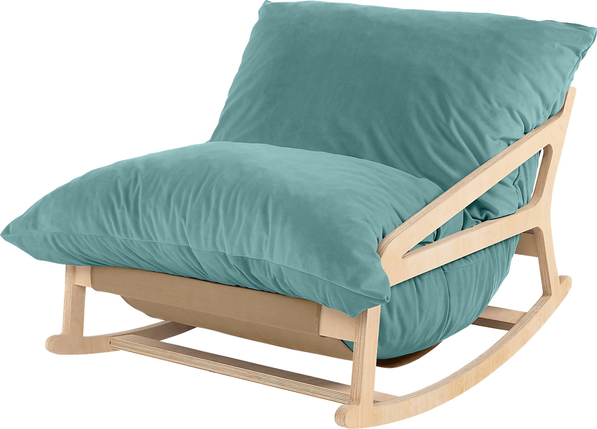 Kimna I Turquoise Bean Bag Rocking Chair - Image 1