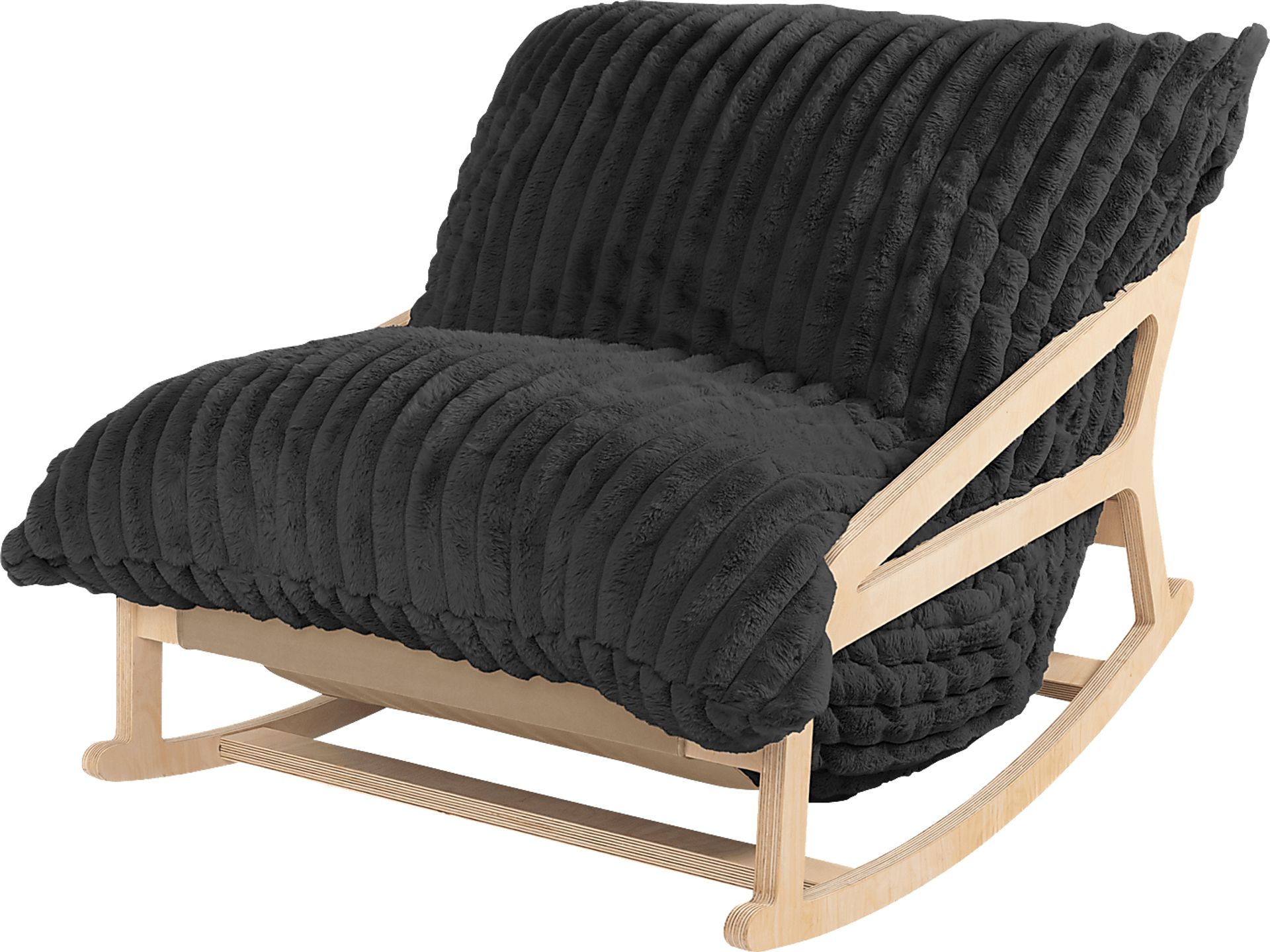 Kimna II Black Bean Bag Rocking Chair - Image 1