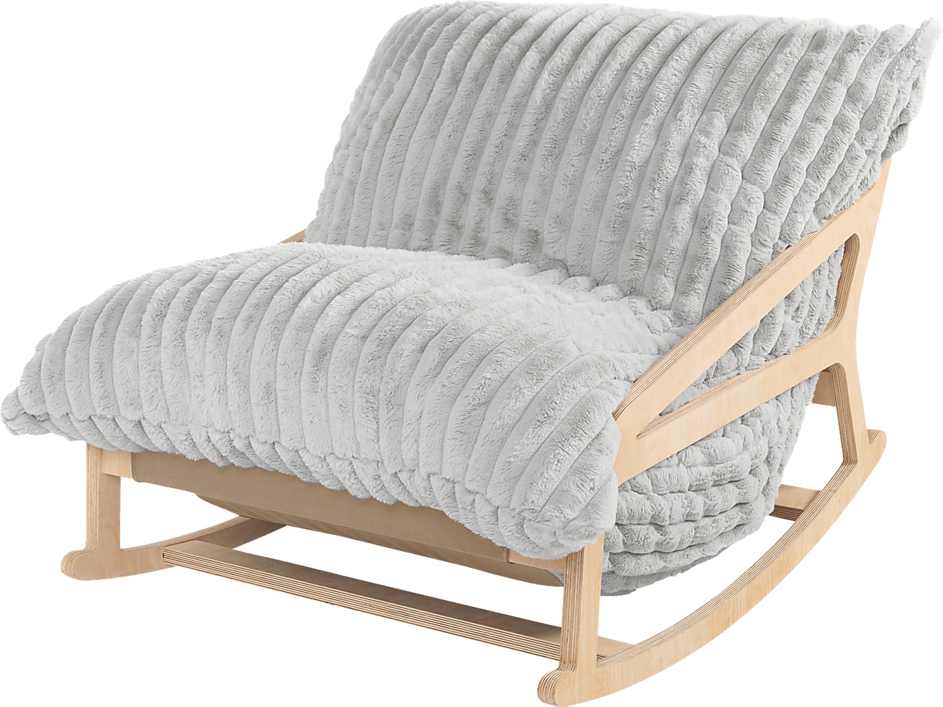 Kimna II Gray Bean Bag Rocking Chair - Image 1