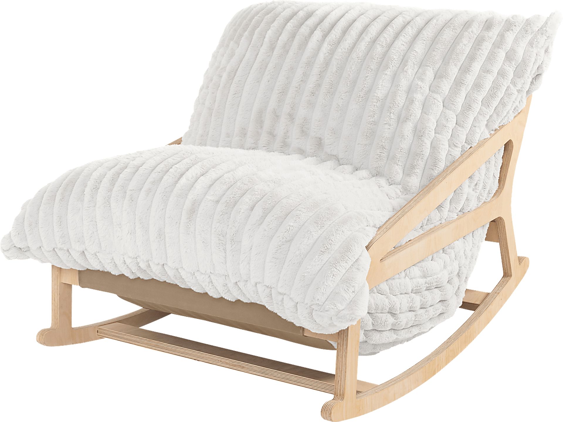 Kimna II Ivory Bean Bag Rocking Chair - Image 1