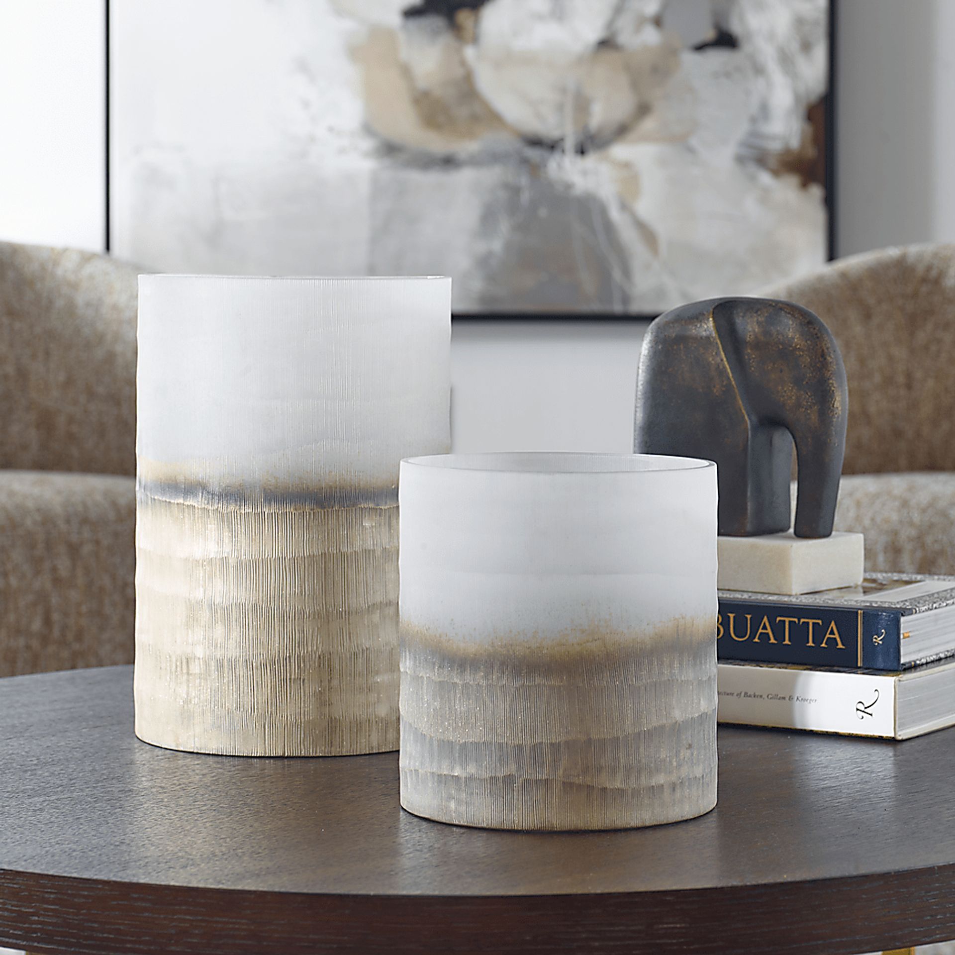 Kimra Beige Vase, Set of 2 - Image 2