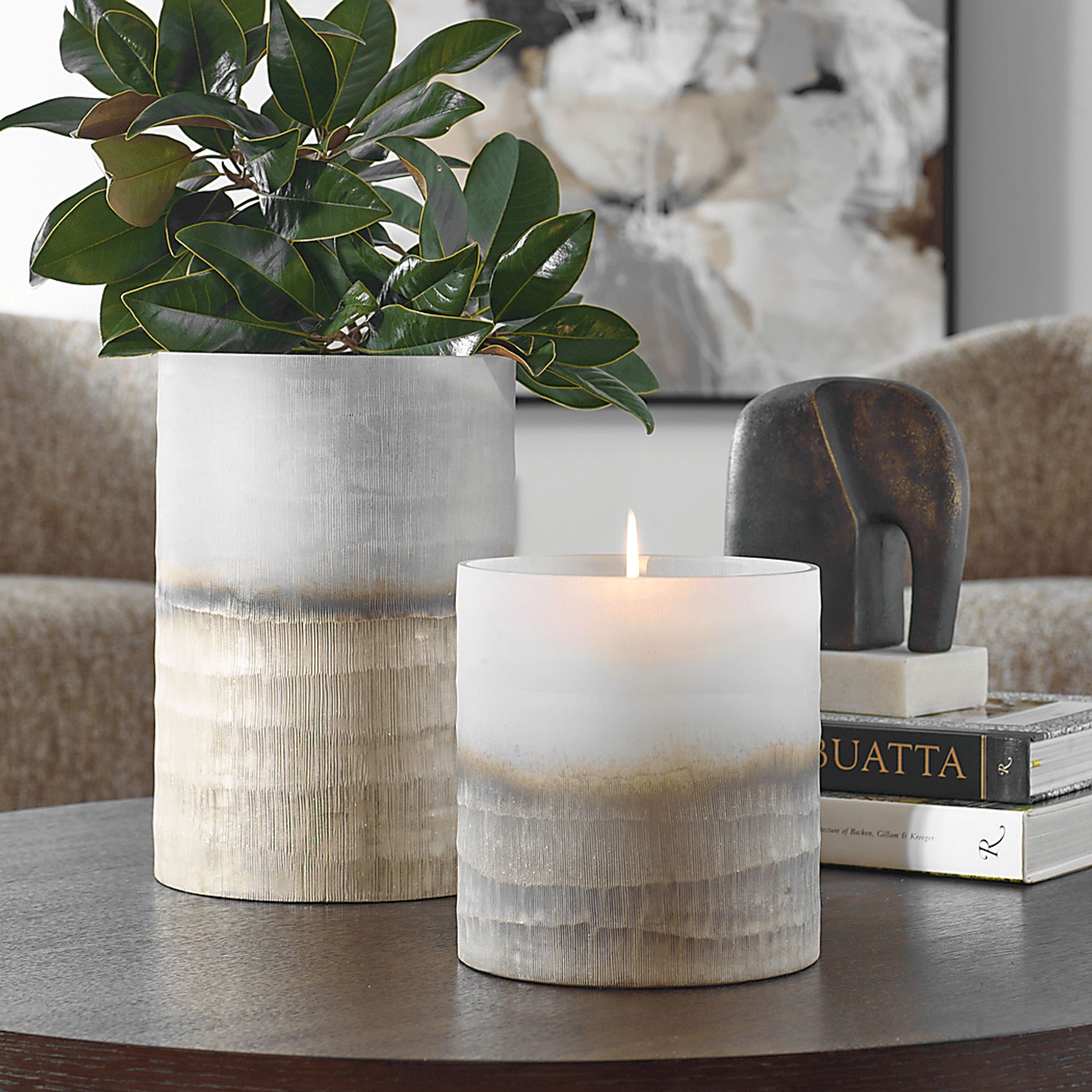 Kimra Beige Vase, Set of 2 - Image 3