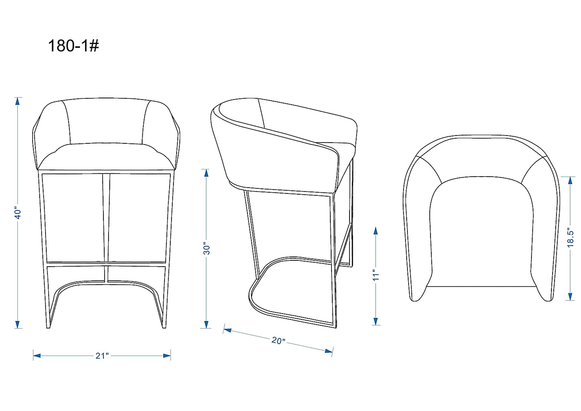Kimron Beige Barstool - Image 6