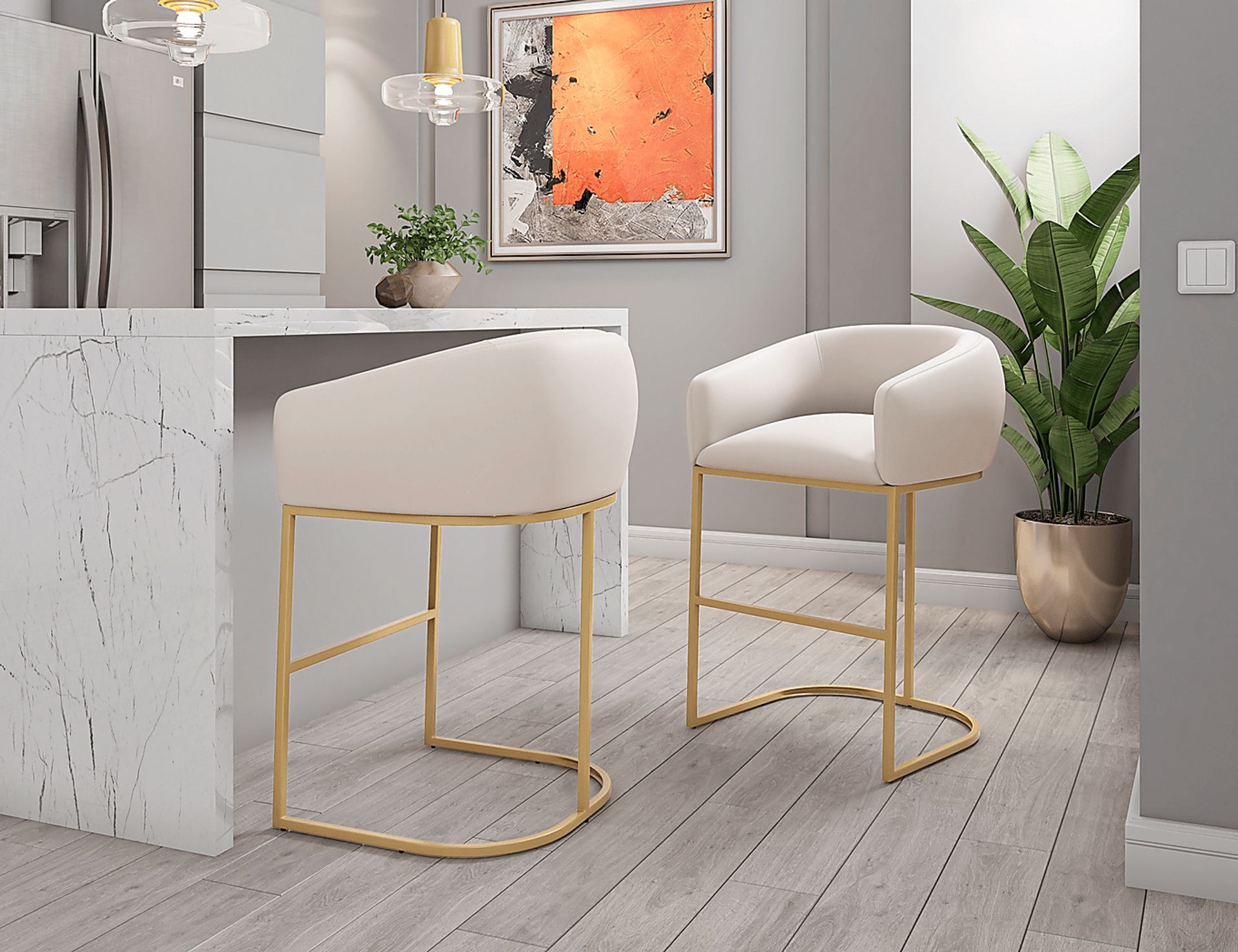 Kimron Beige Counter Height Stool - Image 6