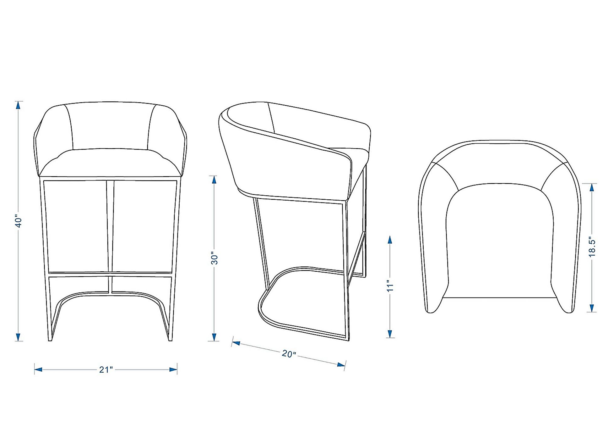 Kimron Black Barstool - Image 11