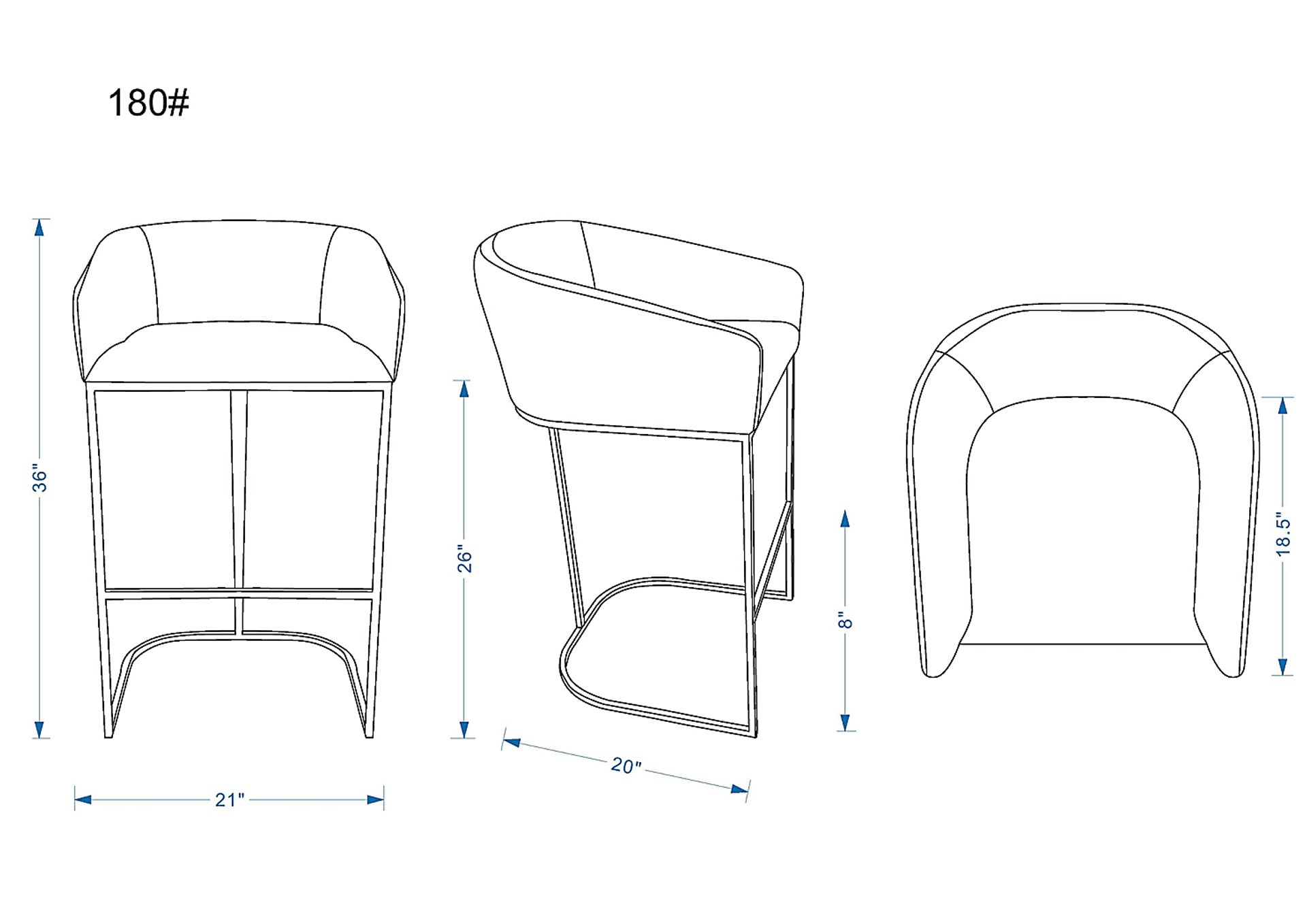 Kimron Gray Counter Height Stool - Image 6