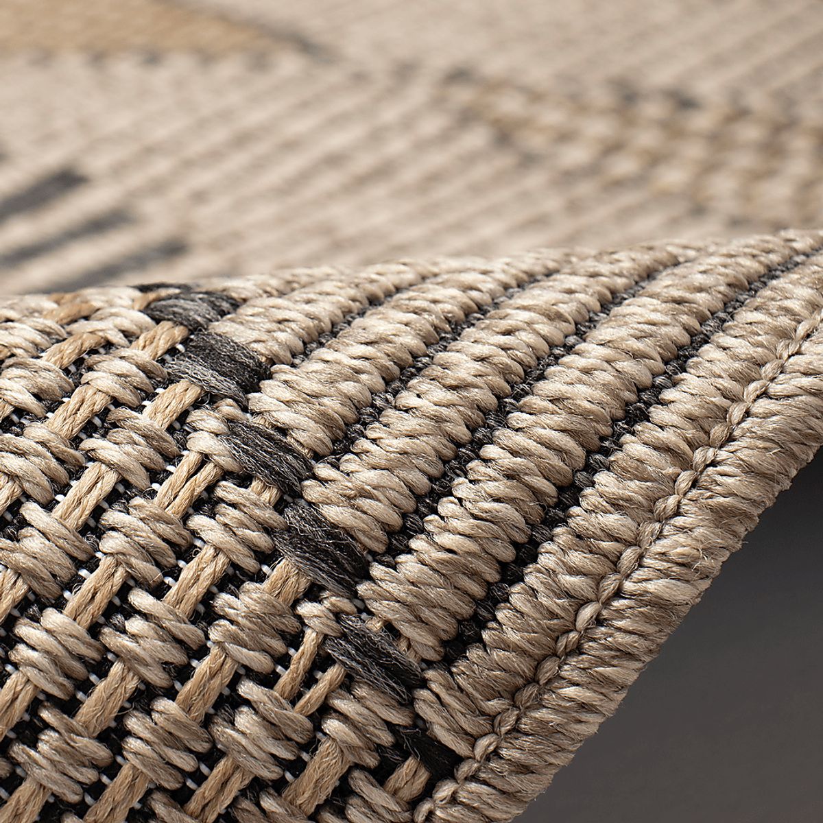Kinacol Taupe Beige Outdoor Rugs | Rooms to Go