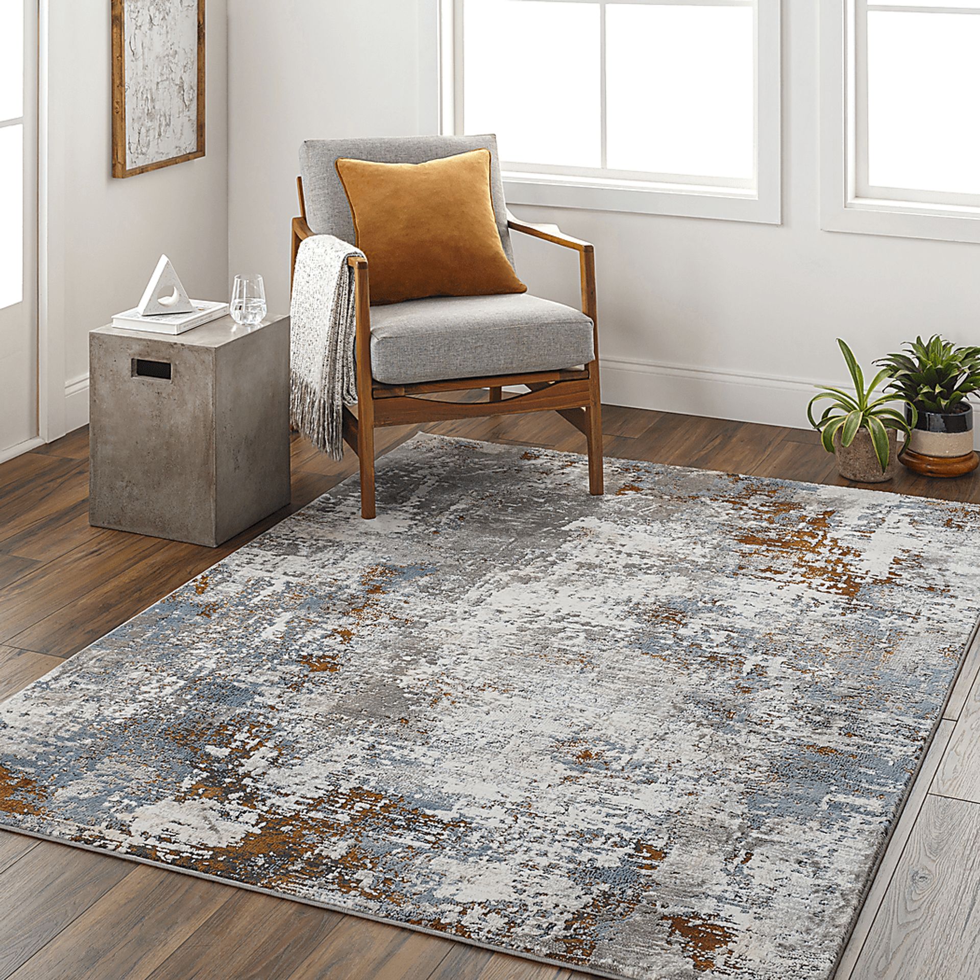 Kinaso Gray 5'3 x 7'3 Rug - Image 2