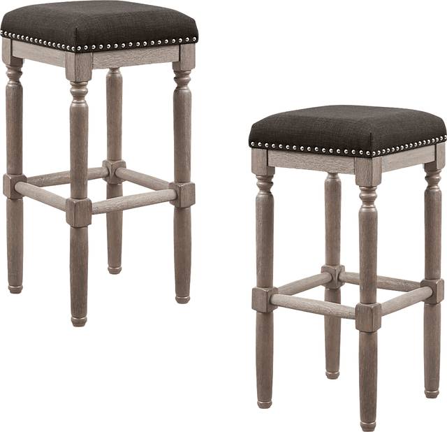 Kincheon Gray Barstool, Set of 2 - Thumbnail - Image 1