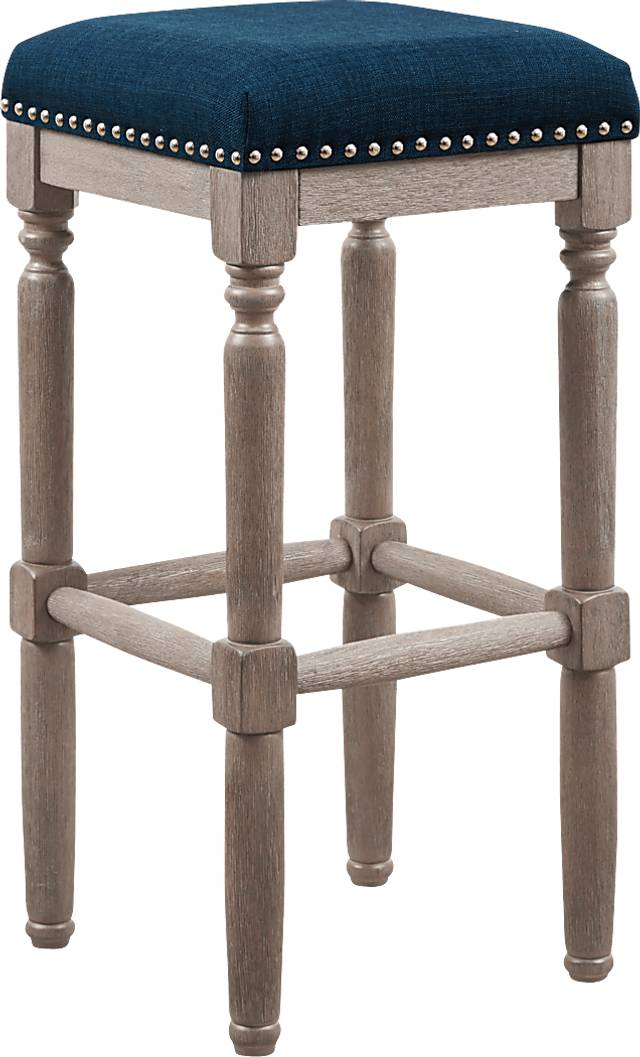 Kincheon Navy Barstool, Set of 2 - Thumbnail - Image 3