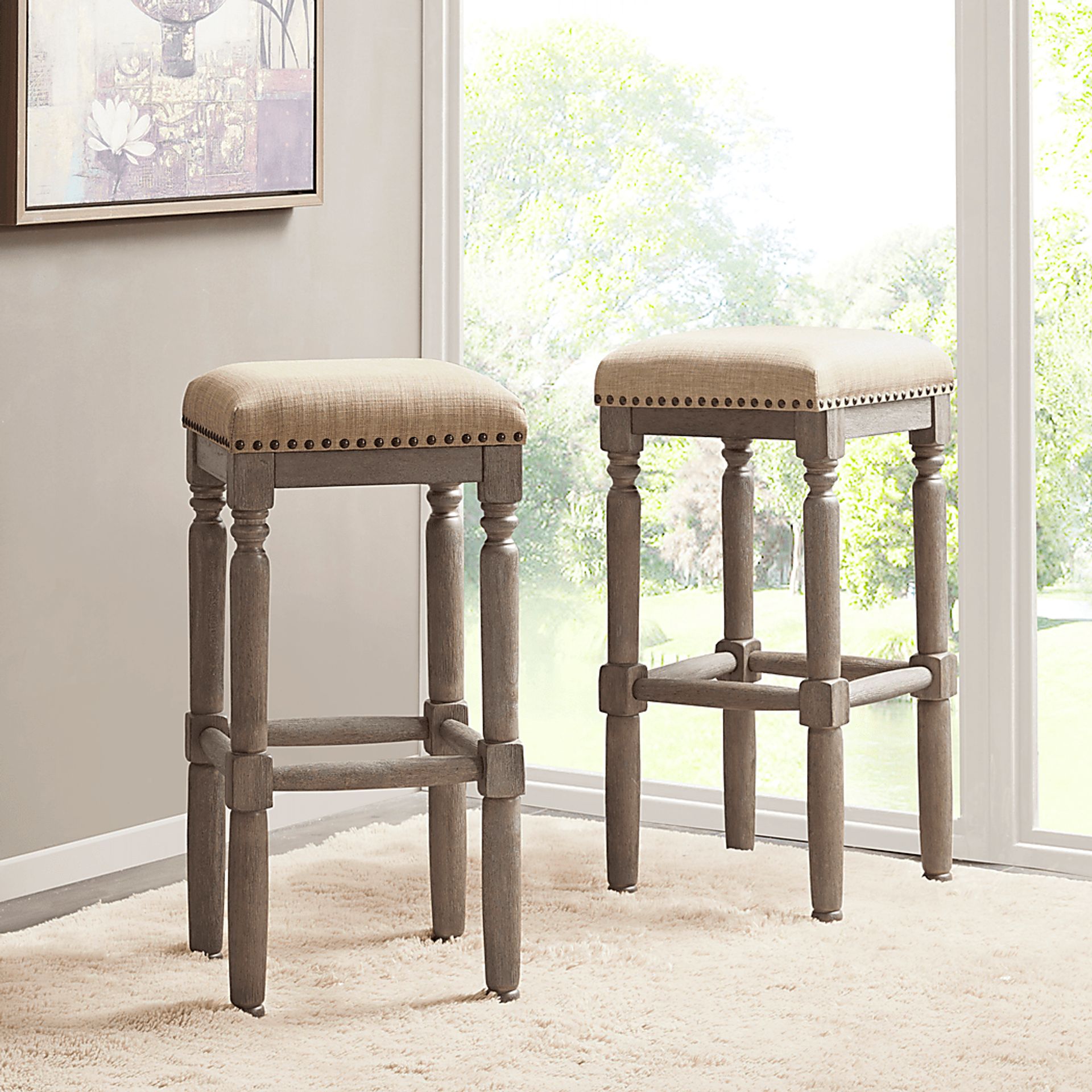 Kincheon Sand Barstool, Set of 2 - Image 6
